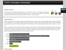 Tablet Screenshot of css3animationgenerator.com